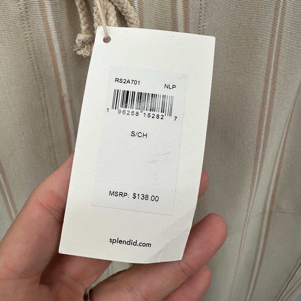 SPLENDID NWT Evereve Hazel Rib Straight Leg Drawstring Relaxed Pant // S - Picture 10 of 12
